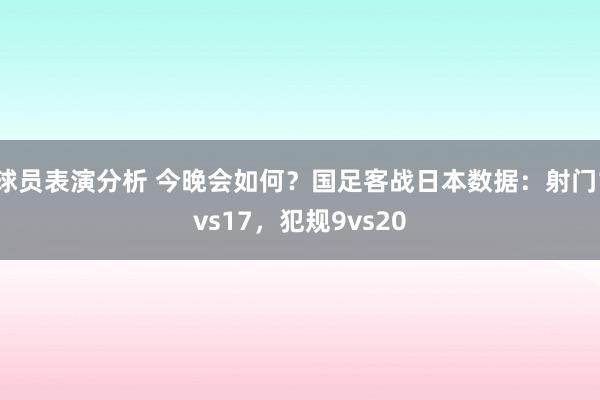 球员表演分析 今晚会如何？国足客战日本数据：射门1vs17，犯规9vs20