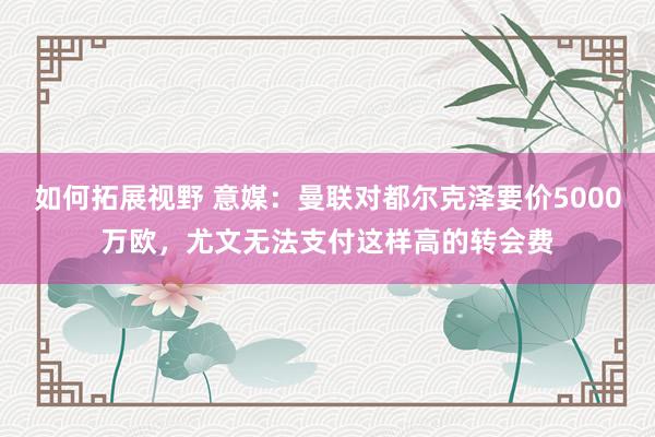 如何拓展视野 意媒：曼联对都尔克泽要价5000万欧，尤文无法支付这样高的转会费