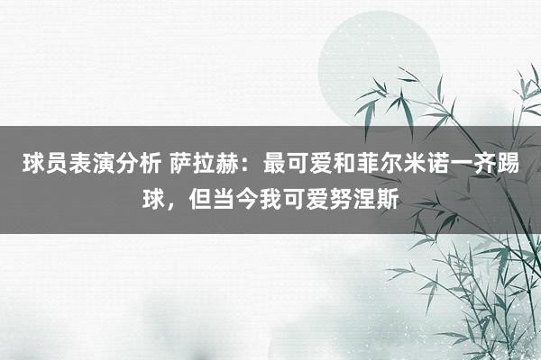 球员表演分析 萨拉赫：最可爱和菲尔米诺一齐踢球，但当今我可爱努涅斯