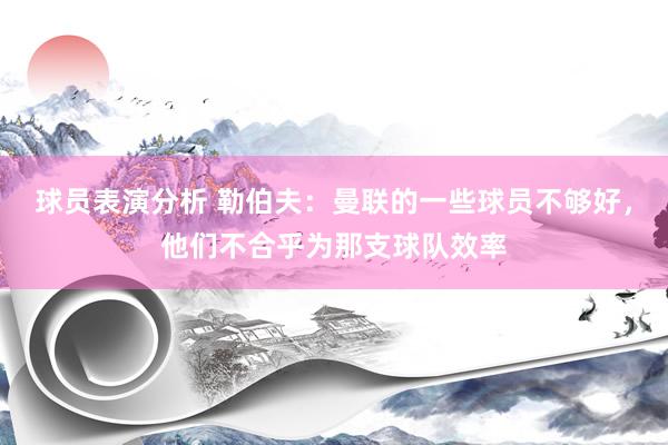 球员表演分析 勒伯夫：曼联的一些球员不够好，他们不合乎为那支球队效率