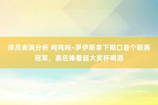 球员表演分析 吨吨吨~罗伊斯拿下糊口首个联赛冠军，赛后捧着超大奖杯喝酒