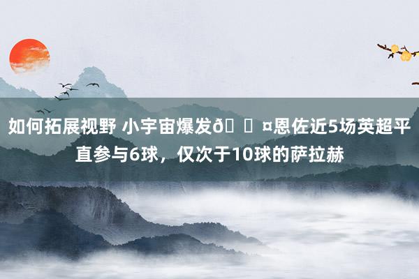 如何拓展视野 小宇宙爆发😤恩佐近5场英超平直参与6球，仅次于10球的萨拉赫