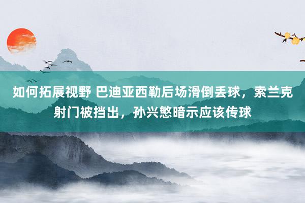 如何拓展视野 巴迪亚西勒后场滑倒丢球，索兰克射门被挡出，孙兴慜暗示应该传球